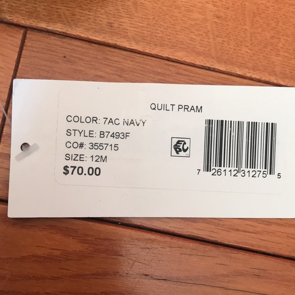 NWT- blue baby one piece snowsuit, size 12 months - Picture 4 of 4